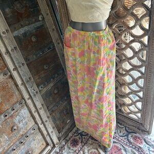 Vintage floral maxi skirt